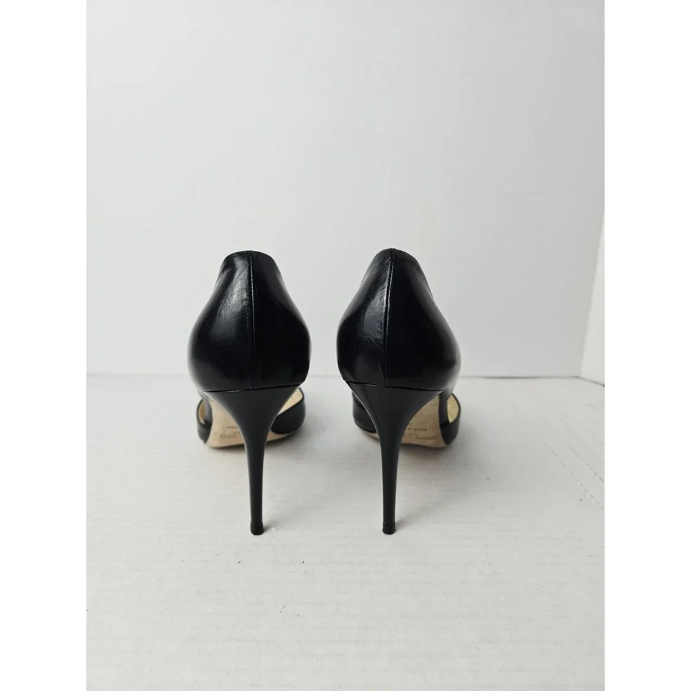 Jimmy Choo Liz d'Orsay black‎ heel sz 39 pointed toe